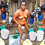 tamil aunty outdoor bathing video